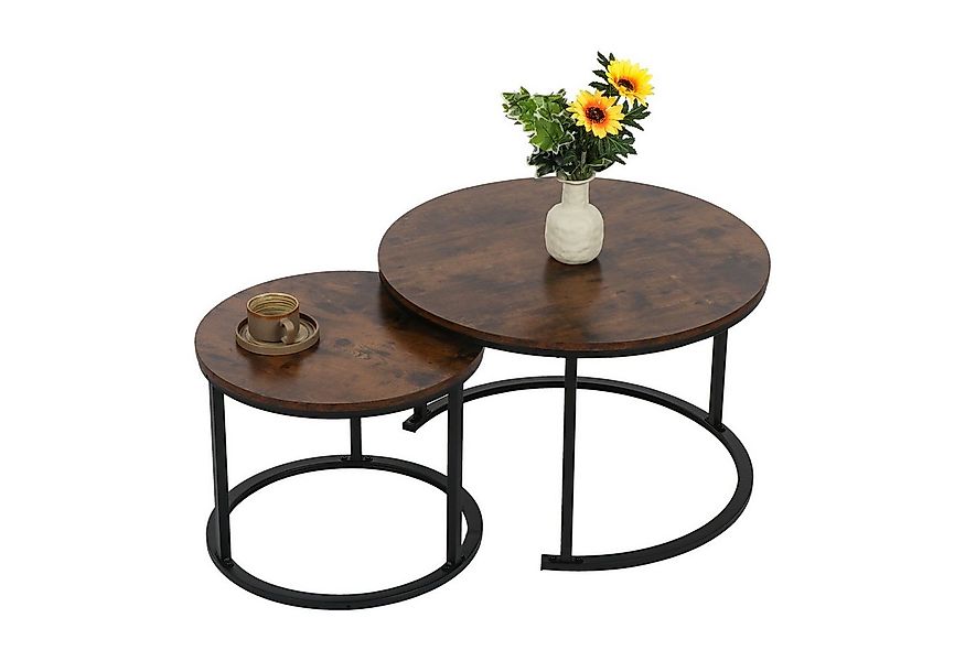 BIGTREE Couchtisch 2er Set Couchtisch Beistelltisch günstig online kaufen