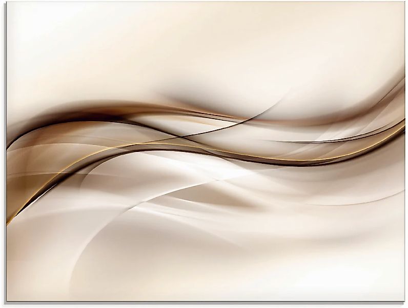 Artland Glasbild "Braune abstrakte Welle" Muster 1 Stk. tlg. günstig online kaufen