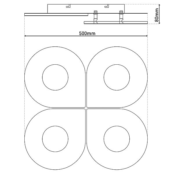 näve LED Deckenleuchte »Smilla«, 1 flammig, Leuchtmittel LED-Modul   LED fe günstig online kaufen