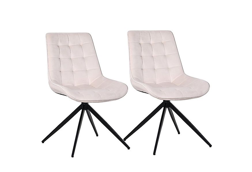 HOMAVO Esszimmerstuhl YZ4 2 Stück mit Drehfunktion in Lederoptik oder Stoff günstig online kaufen