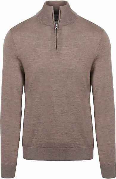 King Essentials The Michael Half Zip Pull Merino Braun - Größe M günstig online kaufen