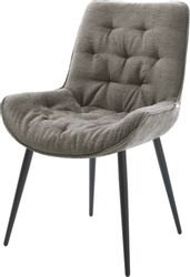 DELIFE Polsterstuhl Taimi-Flex, 4-Fuß konisch Schwarz günstig online kaufen