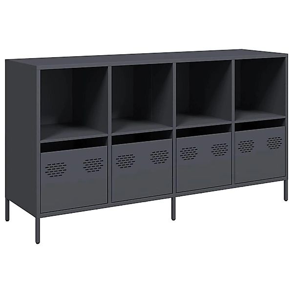 vidaXL Sideboard Anthrazit 135x39x73,5 cm Kaltgewalzter Stahl 3307163 günstig online kaufen