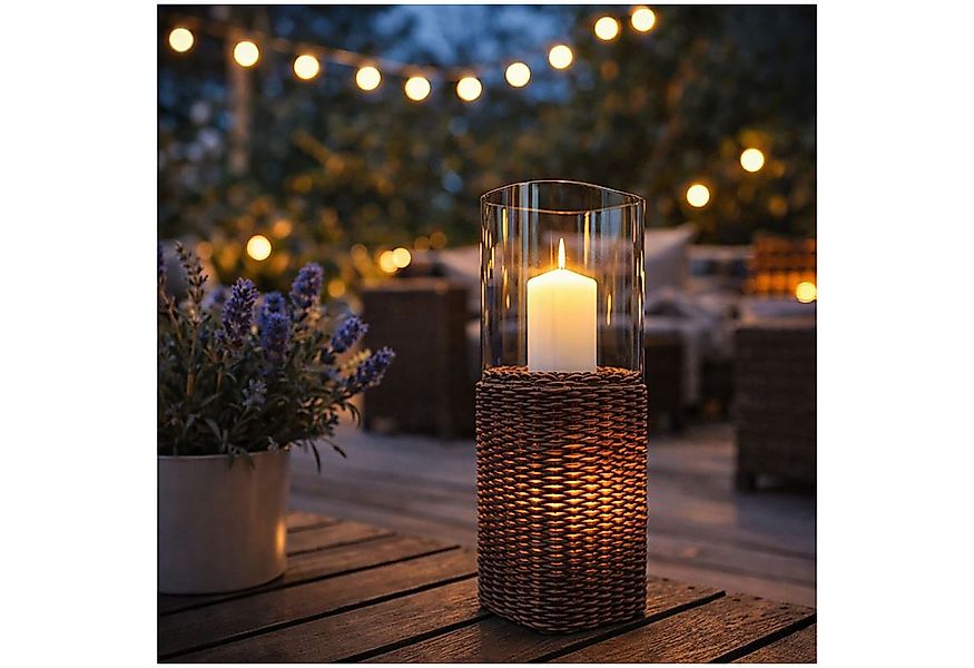 HTI-Line Dekofigur Teelichthalter Rattan (Stück, 1 St., 1 Windlicht ohne Ke günstig online kaufen