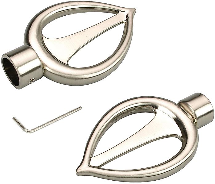 Liedeco Gardinenstangen-Endstück Flamme, Gardinen, (Set, 2-St), günstig online kaufen