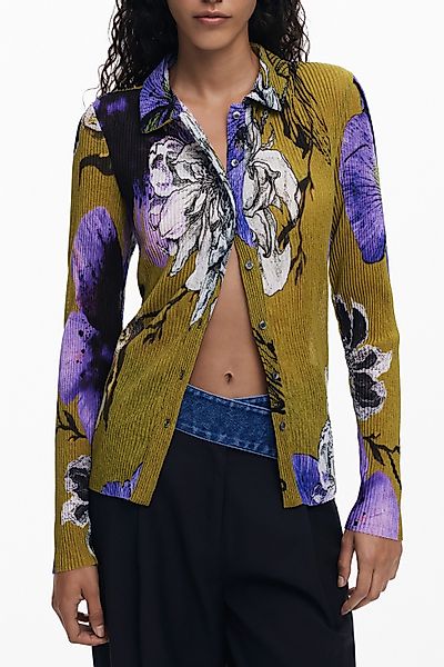 Desigual Blusenshirt Grünes Damen Langarmshirt mit günstig online kaufen