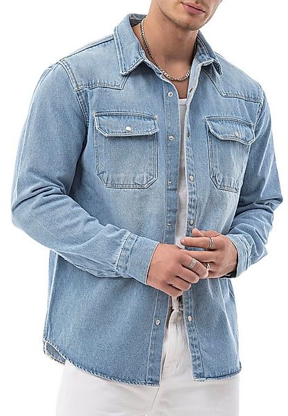RedBridge Jeanshemd by Spruce - Denim-Hemd mit Druckknöpfen – Regular Fit, günstig online kaufen