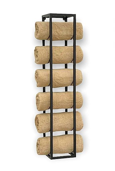 DanDiBo Handtuchregal Handtuchhalter Bad Wand Metall Schwarz 96243 Modern, günstig online kaufen