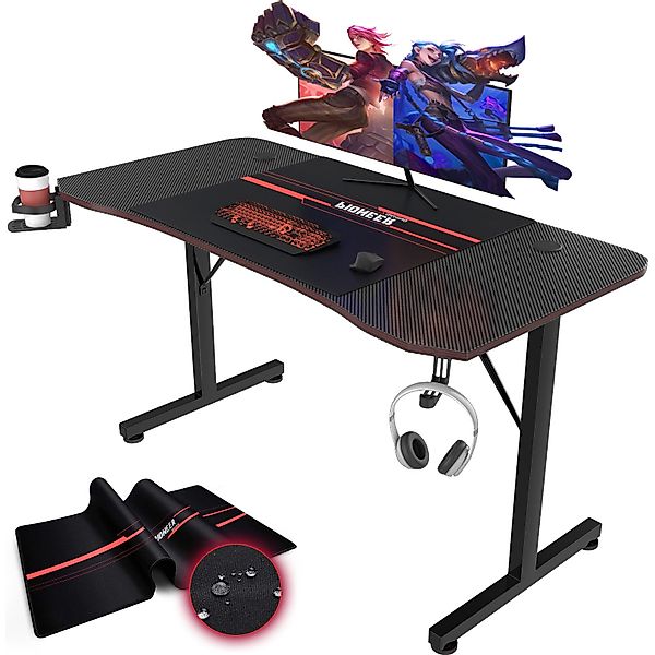 GUNJI Computertisch Gamingtisch 140cm, mit Becherhalter günstig online kaufen