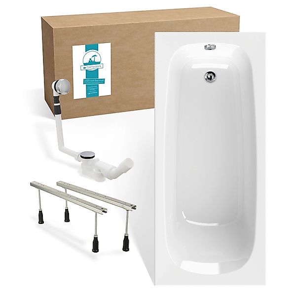 Calmwaters Badewanne Original, Weiß, 170 x 75 cm, Wannenfuß, Ablaufgarnitur günstig online kaufen