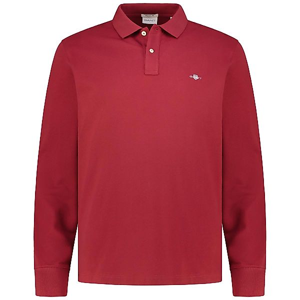 Gant Poloshirt aus Baumwolle Farbe dunkelrot Größe: 4XL günstig online kaufen