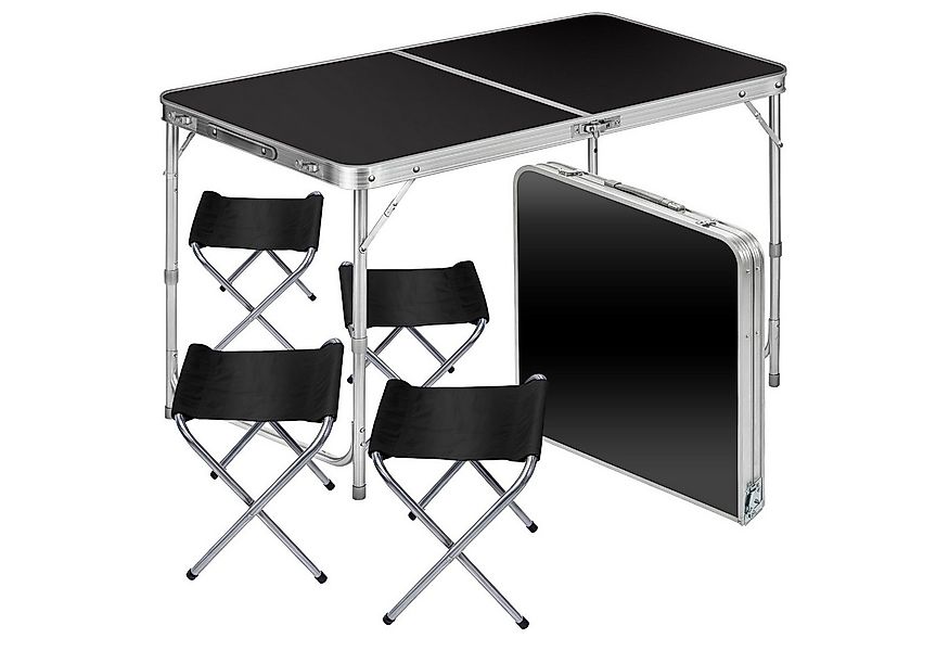 Goods+Gadgets Klapptisch Klapptisch-Set mit 4 Stühlen –Klappbarer Campingti günstig online kaufen