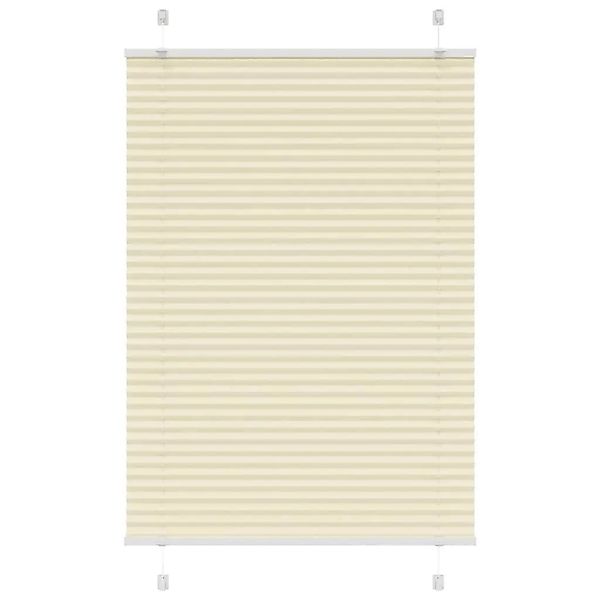 vidaXL Plissee Creme 85x150 cm Stoffbreite 84,4 cm Polyester 4015293 günstig online kaufen