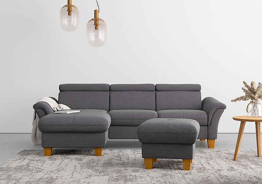Home affaire Ecksofa »Lindgren L-Form«, wahlweise mit Bett mit klappbaren R günstig online kaufen
