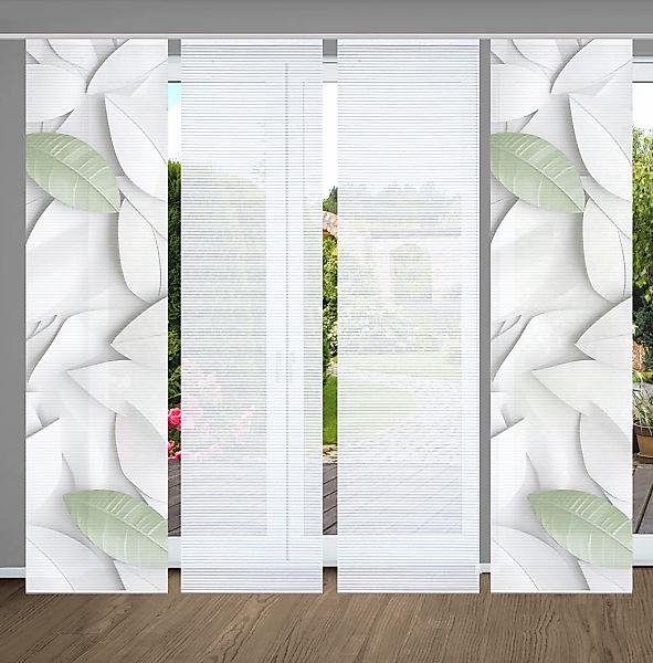 HOME in green Schiebegardine "LISON" Paneelwagen 4 Stk. tlg. SET DIGITALDRU günstig online kaufen