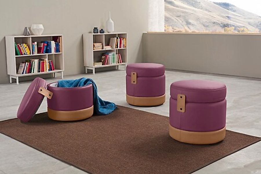 Egoitaliano Hocker »Tonder, Designhocker als Blickfang mit tollen Details«, günstig online kaufen