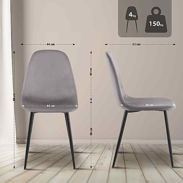 CLP Esszimmerstuhl Napier (4er Set, 4 günstig online kaufen