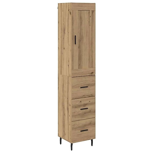vidaXL Highboard Artisan-Eiche 34,5 x 34 x 180 cm Holzwerkstoff 3416009 günstig online kaufen