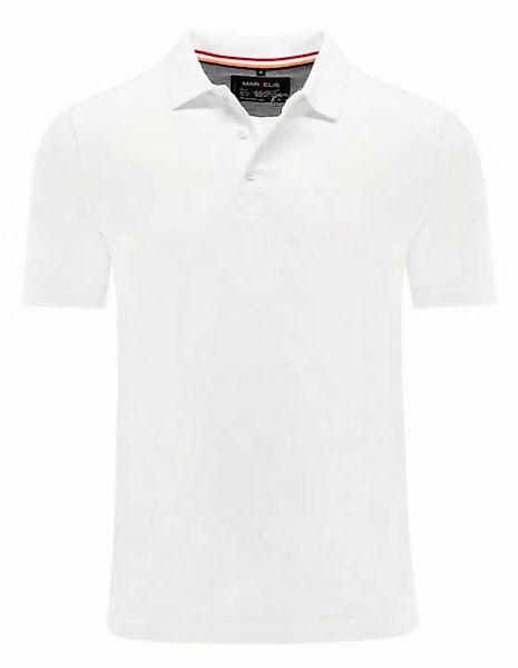 MARVELIS Poloshirt Poloshirt - Casual Fit - Polokragen - Einfarbig - Weiß günstig online kaufen