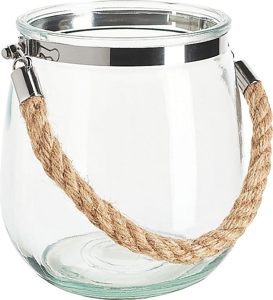 VBS Windlicht Windlicht-Glas mit Kordel, ca. H 14 cm günstig online kaufen
