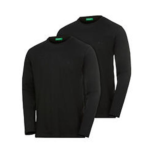 Benetton 2er Pack Herren Langarm-Shirts günstig online kaufen