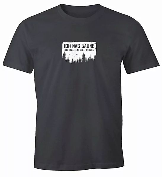 MoonWorks Print-Shirt Herren T-Shirt mit Spruch lustig Ich mag Bäume Sarkas günstig online kaufen