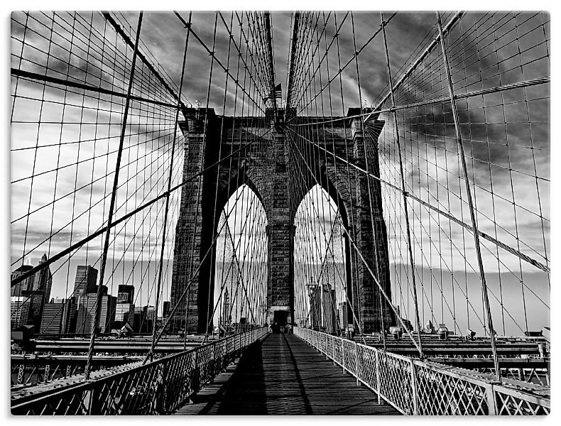 Artland Wandbild »Brooklyn Bridge - schwarz/weiss«, Brücken, (1 St.) günstig online kaufen