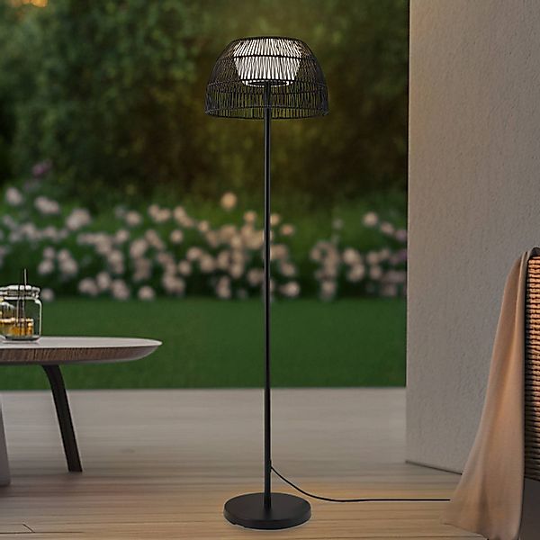 Lucande LED-Außenstehleuchte Heribio, schwarz, Eisen, 153 cm günstig online kaufen