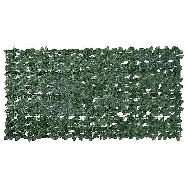 vidaXL Balkon-Sichtschutz mit Dunkelgrünen Blättern 200x100 cm 367841 günstig online kaufen