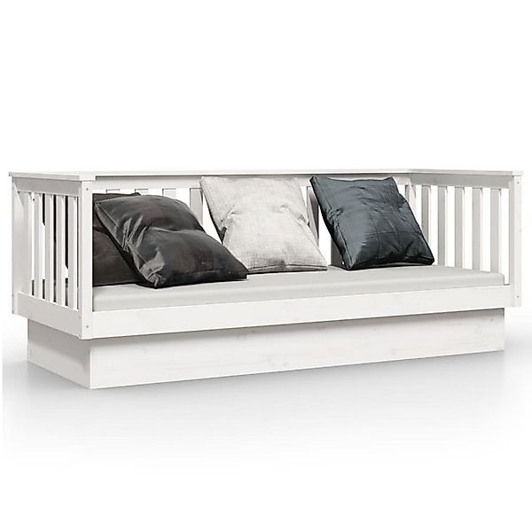 vidaXL Bett, Tagesbett Weiß 75x190 cm Massivholz Kiefer günstig online kaufen