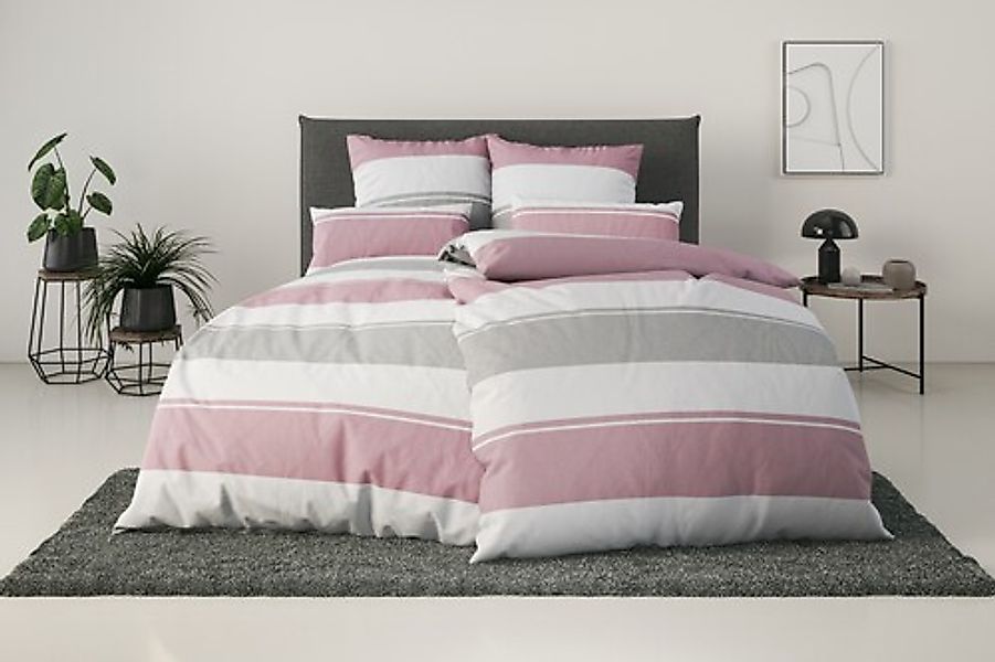 Home affaire Bettwäsche "Yonne" 2 tlg. in frischen Farben, gestreifte Bettw günstig online kaufen