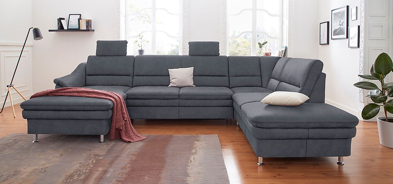 sit&more Wohnlandschaft »Cardoso U-Form« mit Federkern und Kopfstützen, mit günstig online kaufen