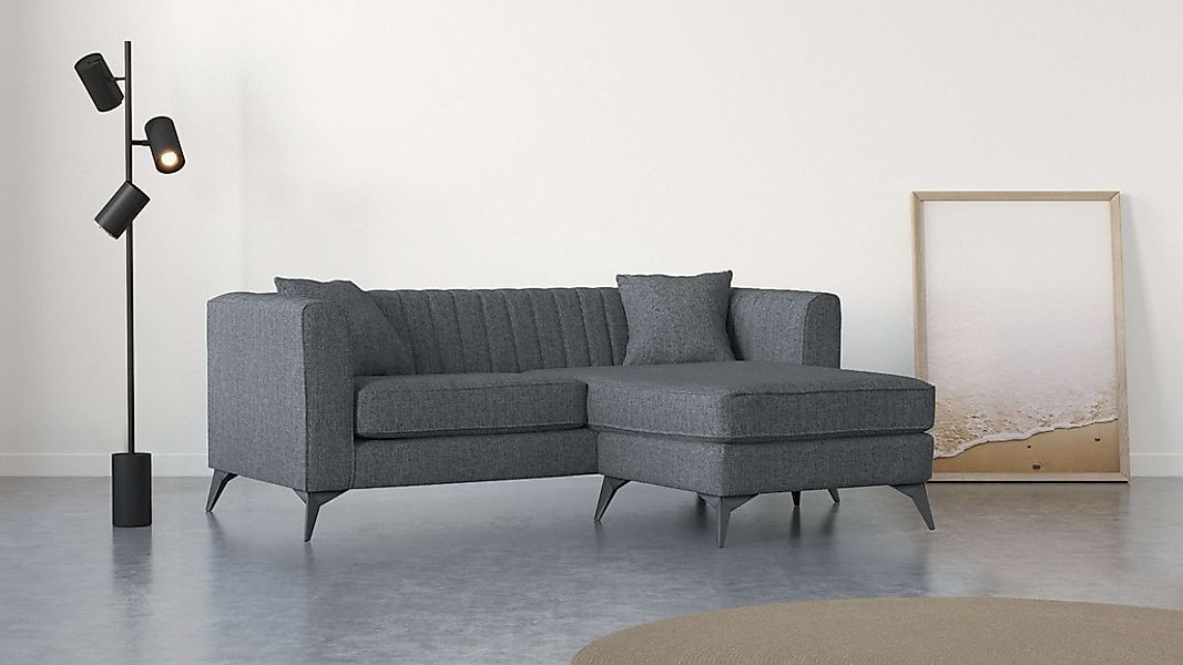 Places of Style Ecksofa "MATTHEW L-Form ideal für kleine Räume, Maße B/T/H: günstig online kaufen