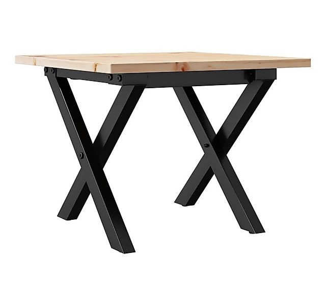 vidaXL Esstisch Couchtisch X-Gestell 50x50x35cm Massivholz Kiefer und Gusse günstig online kaufen