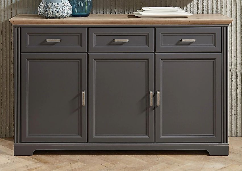 Innostyle Sideboard "Jasmin", Breite 166 cm, 3 Holztüren, 3 Schubkästen günstig online kaufen