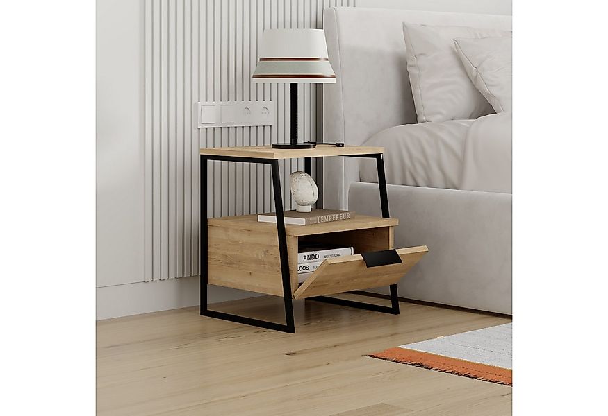 Decortie Nachttisch Pal Moderner Nachttisch, 45 x 41 x 50 cm (1 Tisch), Mod günstig online kaufen