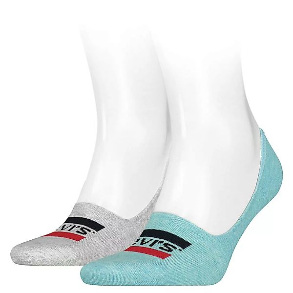 Levi´s ® Rise Logo Low Socken 2 Paare EU 39-42 Blue / Grey Melange günstig online kaufen