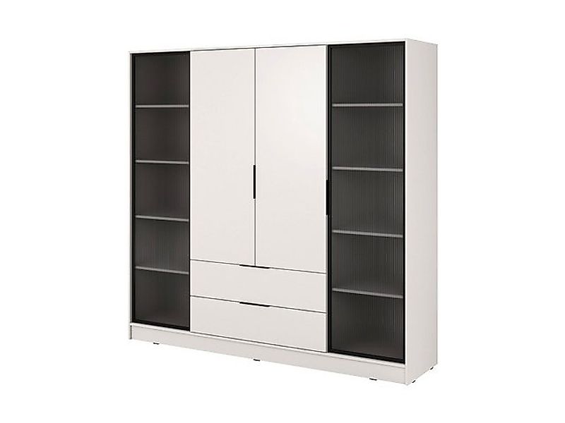 Goldstoff Kleiderschrank NADI – 220 cm breit 4-türiger Kleiderschrank (4 Fa günstig online kaufen