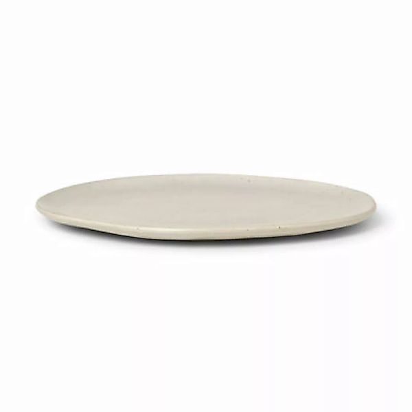 Teller Flow keramik weiß / Ø 27 cm - Ferm Living - Weiß günstig online kaufen