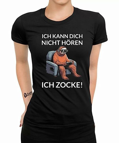 Quattro Formatee Kurzarmshirt Ich Zocke - Gaming Gamer Zocken Nerd Damen T- günstig online kaufen