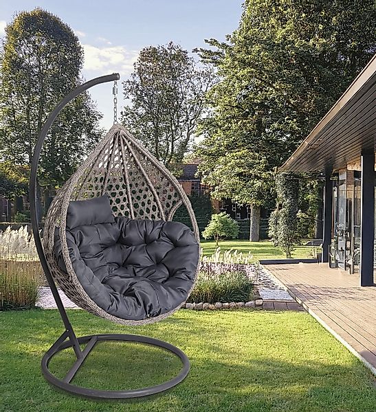 2mGoods Hängestuhl Luxuriöser Hängesessel mit Gestell günstig online kaufen