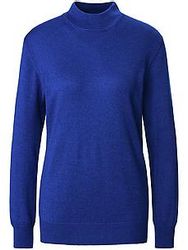 Stehbund-Pullover Modell Sabrina Peter Hahn Seide/Kaschmir blau günstig online kaufen