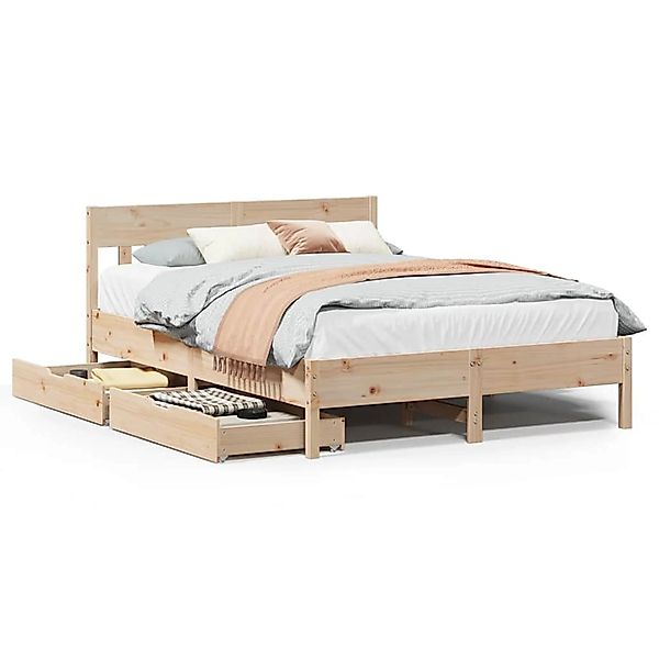 vidaXL Massivholzbett ohne Matratze 120x200 cm Kiefernholz 3301869 günstig online kaufen