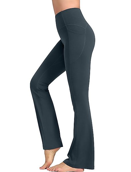 Yvette Schlaghose Damen Flared Yoga bequem Leggings hohe Taille Jogginghose günstig online kaufen