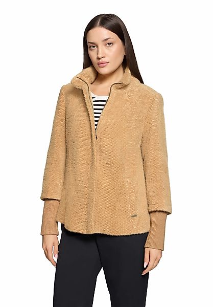 Betty&Co Fellimitatjacke "Damen mit Rippbündchen" günstig online kaufen