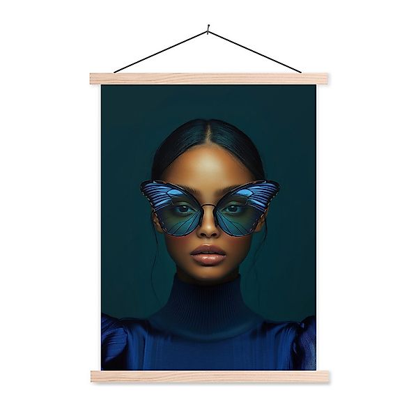 MuchoWow Poster Frau - Schmetterling - günstig online kaufen