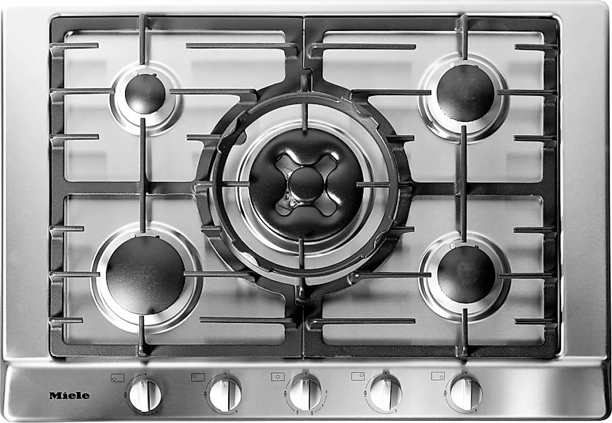 Miele Gas-Kochfeld "KM 2034" Mit 5 Brennern inkl. 1 Dual-Wok für besonders günstig online kaufen