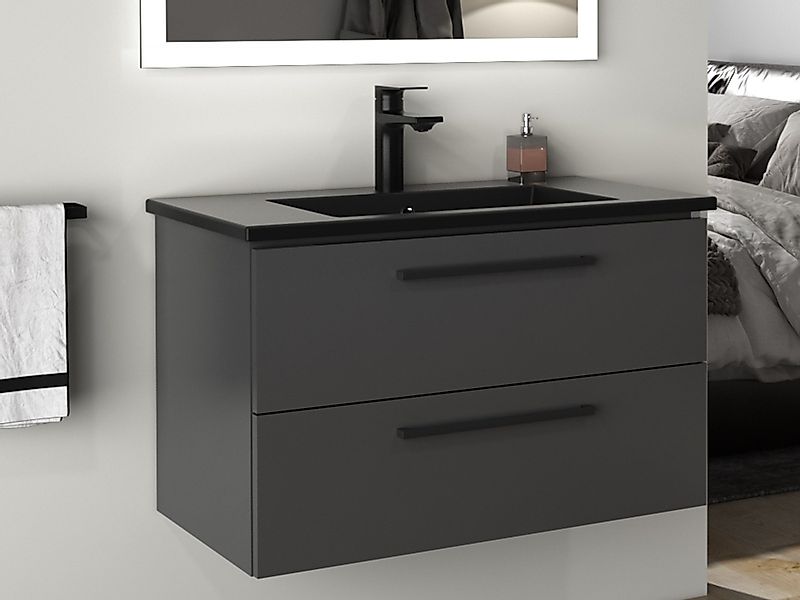 Aqua Bagno Badmöbel-Set Badschrank mit Waschbecken, günstig online kaufen