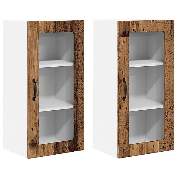 vidaXL Küchenwandschrank 2 Stk Altholz 40 x 31 x 80 cm Holzwerkstoff 885352 günstig online kaufen