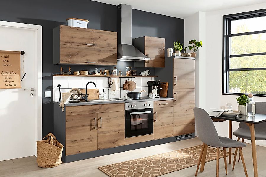 KOCHSTATION Küchenzeile »KS-Colmar«, mit E-Geräten, Breite 270 cm günstig online kaufen